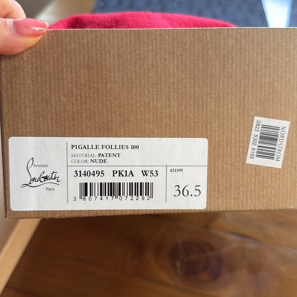 Christian Louboutin Pigalle 100 pumps, Nude patent leather, size 36.5 EU - Picture 4 of 13